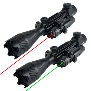 4-16X50EG Тактически прецизен обхват на целта Регулируема оптична пушка с червено/зелено осветление за лов на стрелба на дълги разстояния