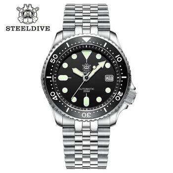 Steeldive SD1996 Водолазен часовник Автоматичен механичен мъжки часовник NH35 Гривна 41mm Водолазни мъжки часовници
