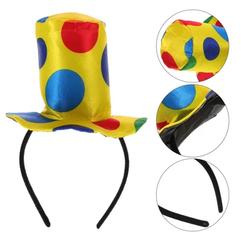 Клоун лента за глава шапка цвят точки модел творчески шапки за Хелоуин карнавал парти костюм Prop