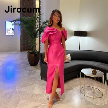 Jirocum секси русалка вечерна рокля жени страна цепка парти абитуриентски рокли от рамото елегантен Саудитска Арабия официален повод рокли