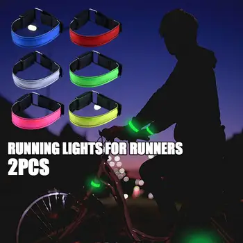LED светеща лента за ръка USB акумулаторна регулируема каишка Led Running Night Running High Visibility Wrist Waterproof Strap Lig V0L9