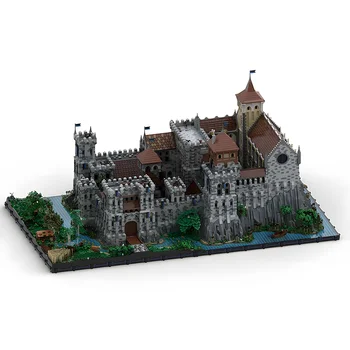 Супер трудно MOC 112700pcs + модулна пълна средновековна замък улица изглед строителни блокове архитектура класически модел DIY играчки