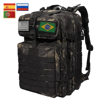 OULYLAN 30L / 50L къмпинг чанта Армия тактическа раница мъже военни туристически чанти нападение пакет открит пътуване раница с флаг кръпка