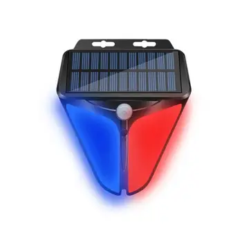 Аларма Сирена Ip65 Водоустойчива безжична слънчева захранвана слънчева аларма Светлинна аларма Сирена Сензор за движение Домашна аларма за сигурност