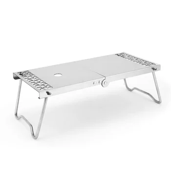 Неръждаема стомана къмпинг маса сгъваема къмпинг пикник бюро мултифункционален пикник прибори за готвене на открито