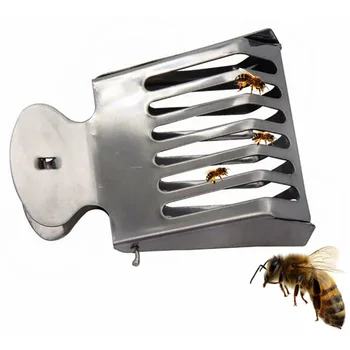 1 бр. Пчелна кралица Catcher Clip Неръждаема стомана клетка пчеларство оборудване пчелар оборудване изолация стая пчелар пчеларство
