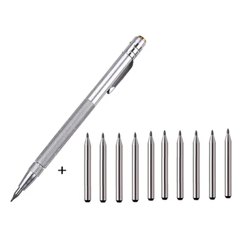 11PCS Волфрамов карбид Tip Scriber магнит гравиране писалка маркиране съвет за стъклокерамика неръждаема стомана ръчни инструменти аксесоари