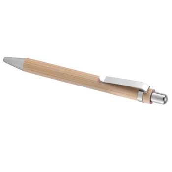 24 броя бамбукова прибираща се химикалка черно мастило 1 мм офис продукти химикалки бамбукова химикалка дървени химикалки