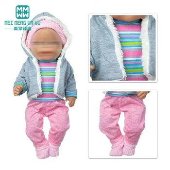 17 Инчови играчки Бебе Новородена кукла Памучен костюм с качулка