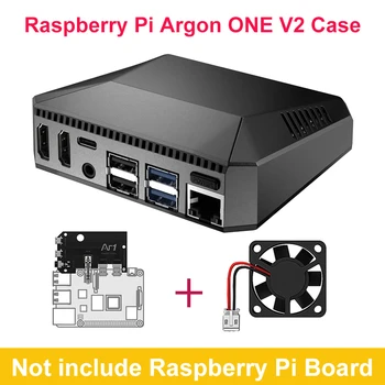 Raspberry Pi 4 аргон ONE V2 случай алуминиева обвивка с бутон за захранване охлаждащ вентилатор Радиатор метален корпус за Raspberry Pi 4B