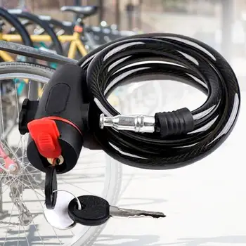 Гъвкаво заключване на велосипеди Износоустойчиво заключване на велосипеди Заключване на кабела против кражба Метално здраво бързо отключване Заключване за сигурност Заключване на кабела за велосипеди