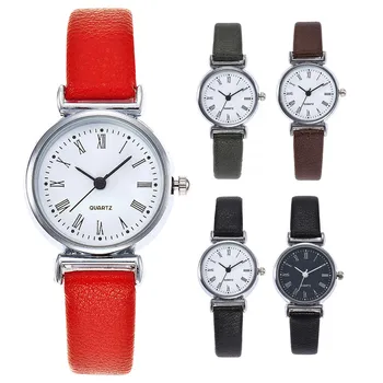 relojes para mujer Дамска мода арабски цифри малки с кожа кварцов часовник часы женские наручные montre femme дамски часовник