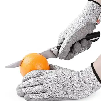 ниво 5 безопасност анти нарязани ръкавици индустрия кухня градинарство многофункционални анти-надраскване нарязани устойчиви сиви работни ръкавици за безопасност