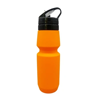  Сгъваема бутилка за вода, Premium & Силиконови сгъваеми туристически бутилки за вода, леки и за многократна употреба, лесни за използване 26.5 X 7.5Cm