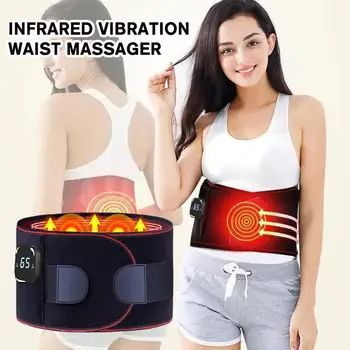 Инфрачервена вибрация талия масажор електрически отопление лента терапия крампи колан болка менструална скоба облекчение защитен масаж L B5D5