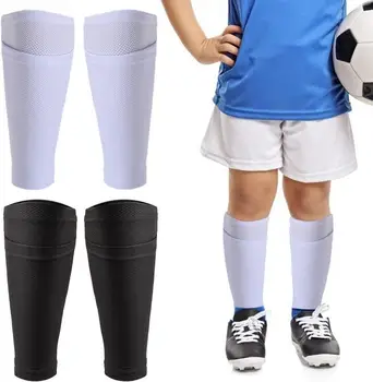 Футбол Шин охрана чорапи дишаща футбол пищял чорапи за тийнейджъри малко дете възрастни абсорбират пот двуслоен дизайн износоустойчив