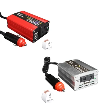 200W инвертор за мощност на автомобила Dc 12V към Ac 220V конвертор Dual USB зарядно адаптер за кола Power Booster
