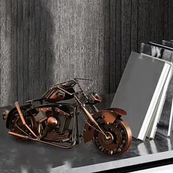 Метална ретро мотоциклетна фигура статуя занаяти реколта стил орнамент 10x2.7x4.6