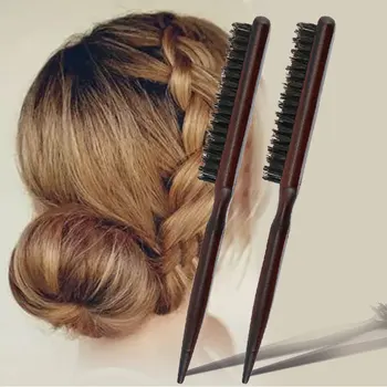 Три реда гребени за коса от глиган за студио на булката модел фризьорски пухкава фина дръжка бръснарски гребени четка за коса