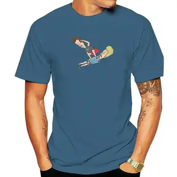 Beavis And Butthead тениска за мъже Skater Duders MTV Удивителни памучни тройници около врата къс ръкав T ризи подарък идея дрехи