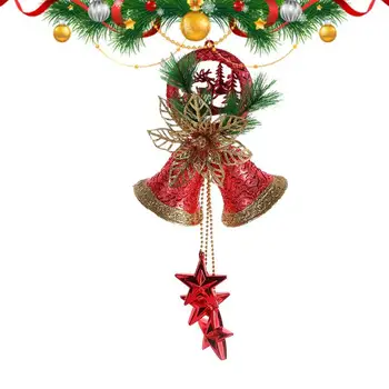 Red And Golden Jingle Bells Christmas Bell Pendants Орнаменти за коледна украса Новогодишно парти Детски играчки