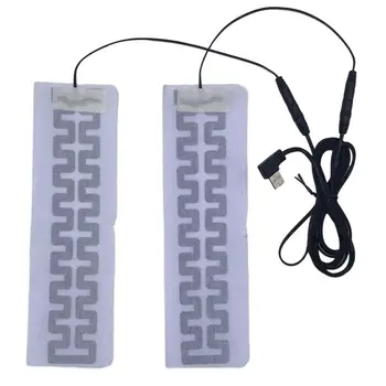 1pcs USB нагревателна подложка за ръкавици жилетки Стелки за дрехи Топлинна лента Електрически отопляеми ръкавици Pad Strip Отоплителен филм 5V 8W