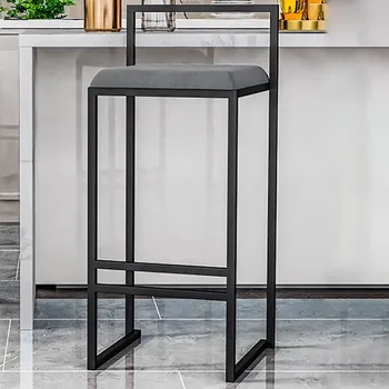 Модерен индустриален бар стол черен висок европейски кухненски минималистичен бар стол метален дизайн Fauteuil Pivotant мебели стол