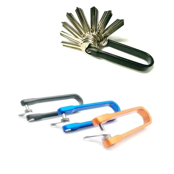 U форма ключ клип алуминиева сплав ключ съхранение порта чавес porte carte funda протектора llaves ключодържател чавеиро