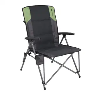 High Back Hard Arm Camping Chair Gray Multi-function Adjustable Large Size Foldable and Easy To Carry