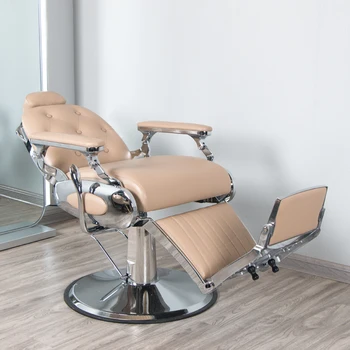 Въртящ се козметичен бръснарски стол Луксозен високо регулируем коса рязане измиване работилница бръснар стол седло Cadeiras татуировка мебели