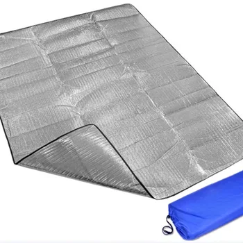 Открит двойно водоустойчив мат пикник мат плаж мат двойно алуминиев филм повече износоустойчиви кърпа чанта 2 * 1.5m плаж одеяло