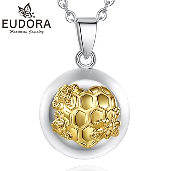 Eudora Нова 20mm хармония топка пчелен кошер висулка огърлица бременност камбанен ангел повикващия Mexcian Bola прости бижута жени подарък