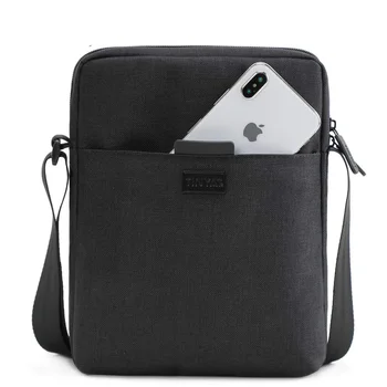 Мъжки чанти Light Canvas Shoulder Bag за 7.9' Ipad Casual Crossbody чанти водоустойчива бизнес чанта за рамо за мъже 0.13kg