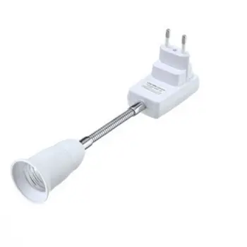 Гъвкаво преобразуване на светлинния цокъл Цокъл за лампа Държач за лампа EU Plug to E27 E27 Основа за лампа