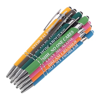 10Pcs Вдъхновяващ лозунг писалка Fine Point гел писалки атлетичен комплект интересни писане писалка гел мастило писалка химикалка