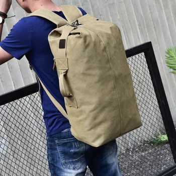 Нова мода голям капацитет пътуване раница мъжки раница открит пътуване спортна чанта приливи и отливи платно раница