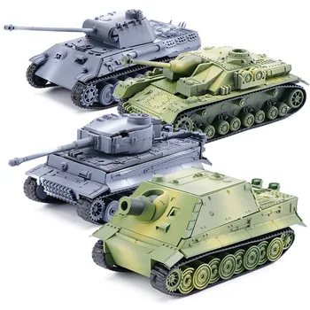 1/72 4D танк модел градивен блок Втората световна война немски тигър пантера резервоар военен монтаж модел симулация резервоар маса играчки подарък за момче