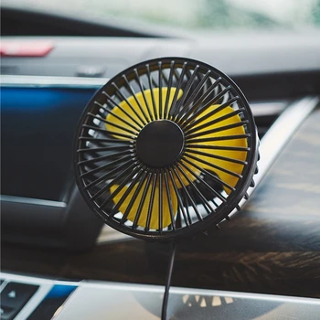 Summer Car Fan USB Electric Car Cooling Fan with 360 Degree Adjustable Head 3 Speed Vehicle Clip Fan / Mute Automobile Vehicle