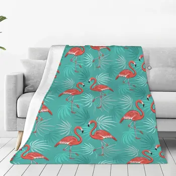 Одеяло фламинго отпечатано одеяло Начало декор мека плюшена одеяло спалня диван домашен любимец одеяло-60x50 в
