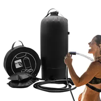 Portable открит душ надуваем душ за открит къмпинг душ главата дюза къмпинг душ за пътуване плаж раница