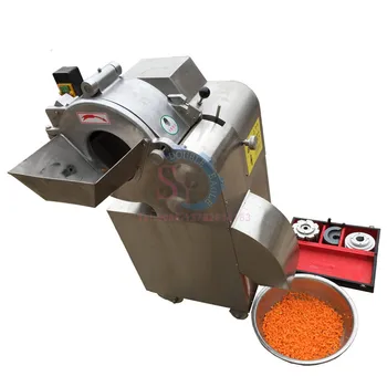 Търговски Автоматична машина за джинджифил морков Dicer / Машина за рязане на лук куб / Машина за рязане на плодове от пъпеш за гъби