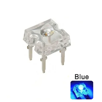 100PCS 3MM Piranha Blue LED Super Flux 20mA Прозрачен ултра ярък кръг главата вода ясно лампа светлина мъниста