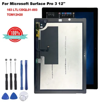 AAA + оригинал за Microsoft Surface Pro 3 Pro3 1631 LCD дисплей сензорен екран дигитайзер събрание за Surface Pro 3 LCD подмяна