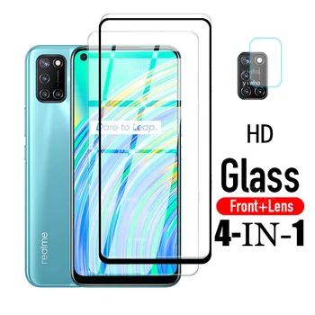 4 в 1 стъкло на Realme c17 C11 C15 закалено стъкло за Oppo Realme c12 c 11 15 17 Екранен протектор за екран на обектива на камерата Телефон филм