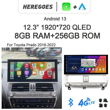 7862 Carplay Auto Android 12 DVD плейър за кола 8GB + 256GB GPS Wifi Bluetooth радио DSP за Toyota Land Cruiser Prado 150 2018-2022