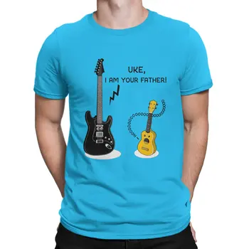 Мъжка тениска електрическа китара новост чист памук тениски къс ръкав музикален плейър T риза O врата дрехи подарък идея