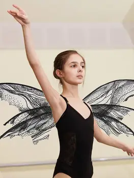 Butterfly крило с еластични презрамки фиксирани здраво ангел крило Хелоуин косплей костюм черен бронзов обличане принцеса крила парти