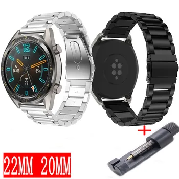 20mm 22mm Каишка за часовници Huawei Watch GT 3 Pro 46mm GT2 Спортна лента от неръждаема стомана Amazfit GTS 4 Galaxy Watch 5 4 Watch Band