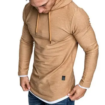 2023 Нови мъжки качулки суитчъри плътен цвят мъж с качулка случайни дълъг ръкав пуловер мъже качулка суитчъри за мъжки