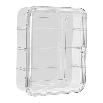 Кутия за съхранение Витрина за монтиране на стена Прахоустойчив прозрачен дисплей за мини играчки Фигурки Колекционерство Очила за подправки